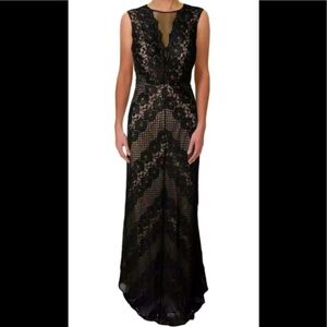 Women’s Formal Evening Dress Size 10 NEW Black Nude Prom Gown NIGHTWAY NEW